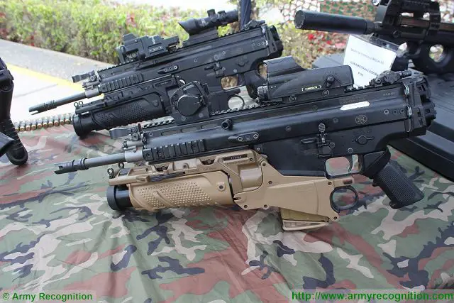Belgium-based FN Herstal Company presents the full range of its latest generation of assault rifle SCAR at the International Defense Exhibition in Lima, Peru. Today, the SCAR in 5.56mm and 7.62mm caliber is in service with the Special Forces of the Peruvian Air Force and was used during combat operations. 