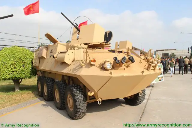 The LAV II produced by General Dynamics Land Systems is now in service with Peruvian Naval Infantry, the vehicle is displayed at SITDEF 2017, the International Defense Exhibition in Lima, Peru. In May 2015, General Dynamics has delivered first of 32 LAV II 8x8 amphibious vehicles to Peru. 
