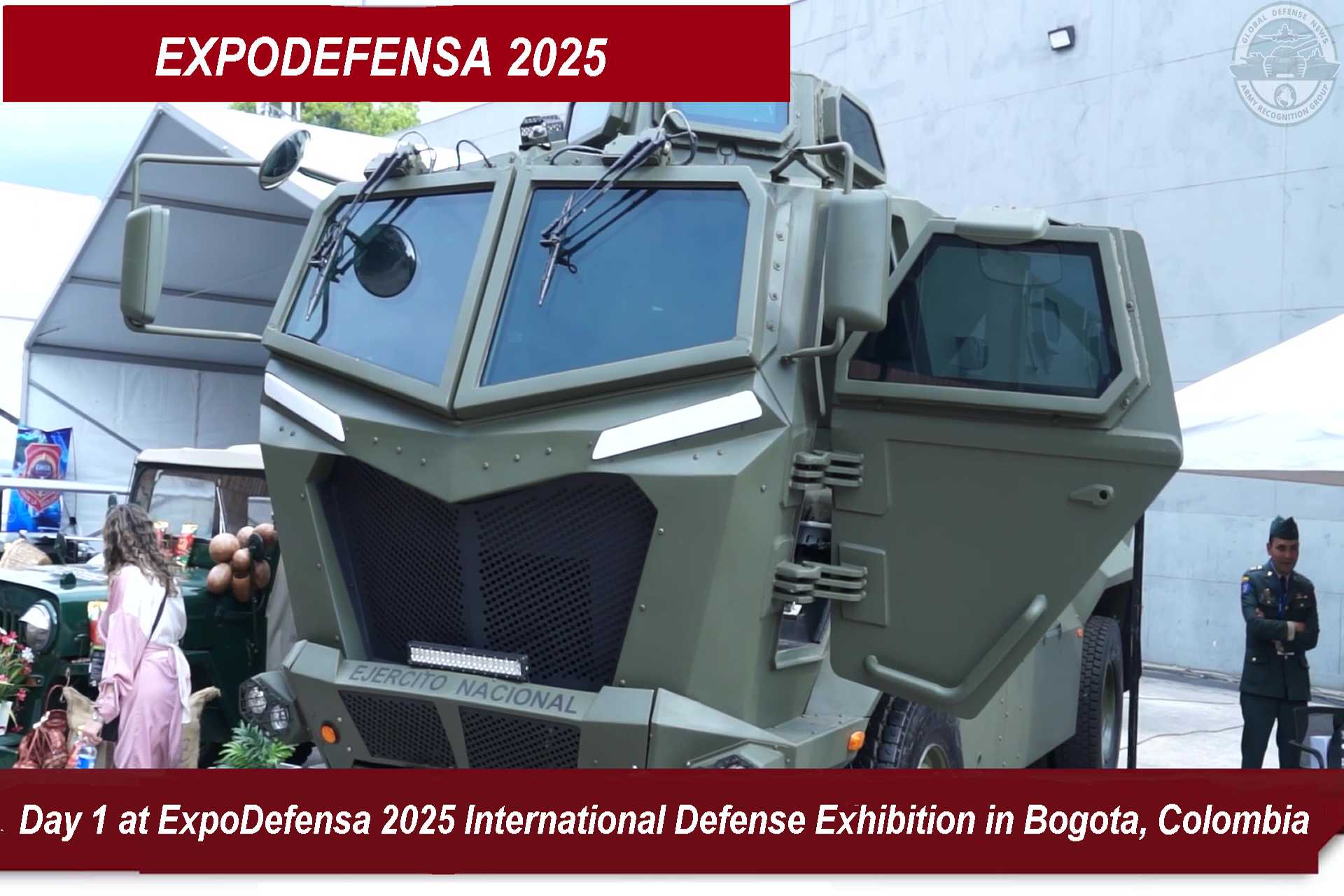 Army Recognition covering the opening of ExpoDefensa 2025, bringing together military leaders and defense companies in Bogotá.