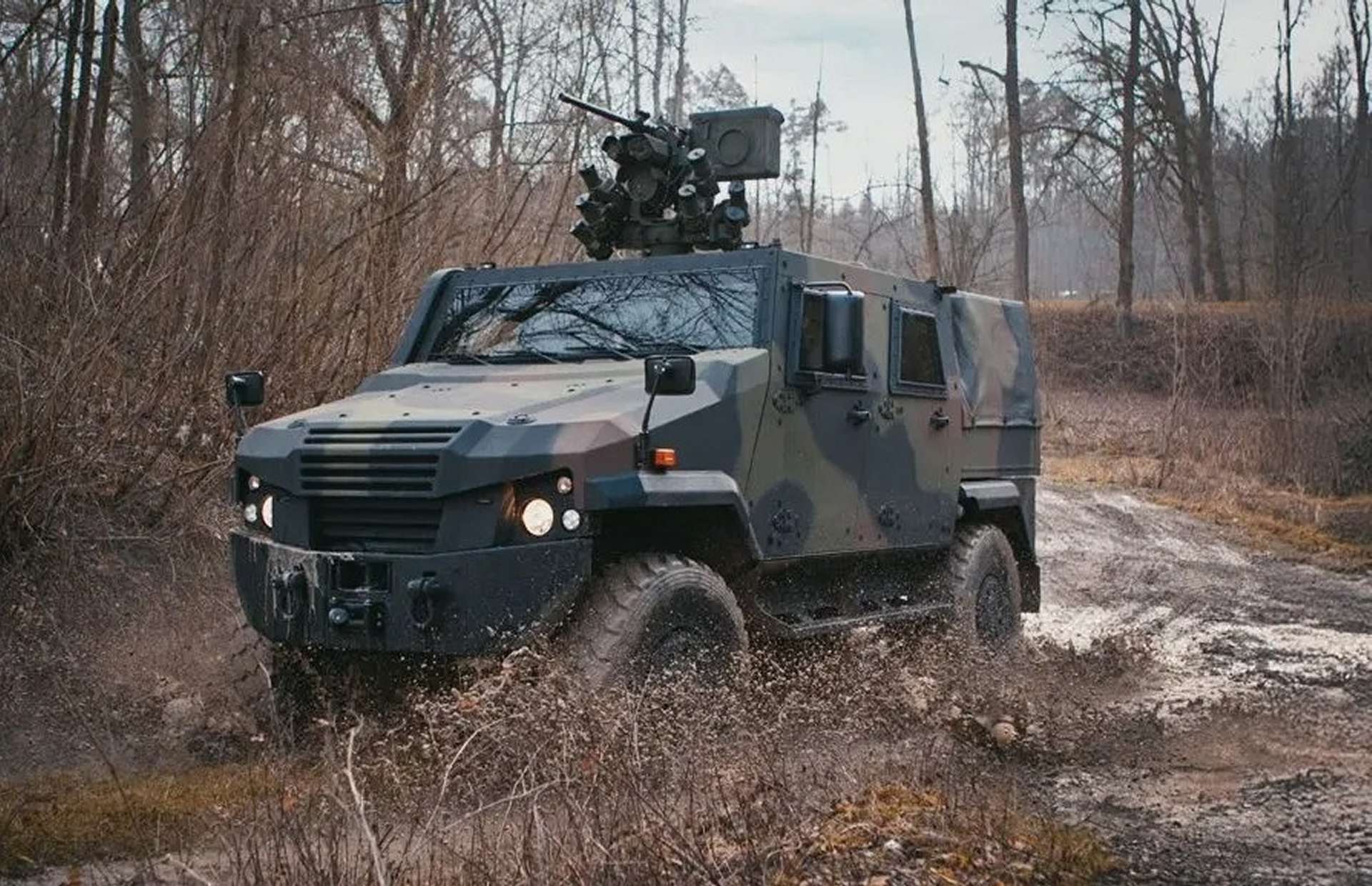 GDELS Eagle V is a mine and blast-protected 4x4 and 6x6 with high off-road mobility, heavy mission payload, and remote weapon station options for command, patrol, and medevac roles (Picture source: GDELS).