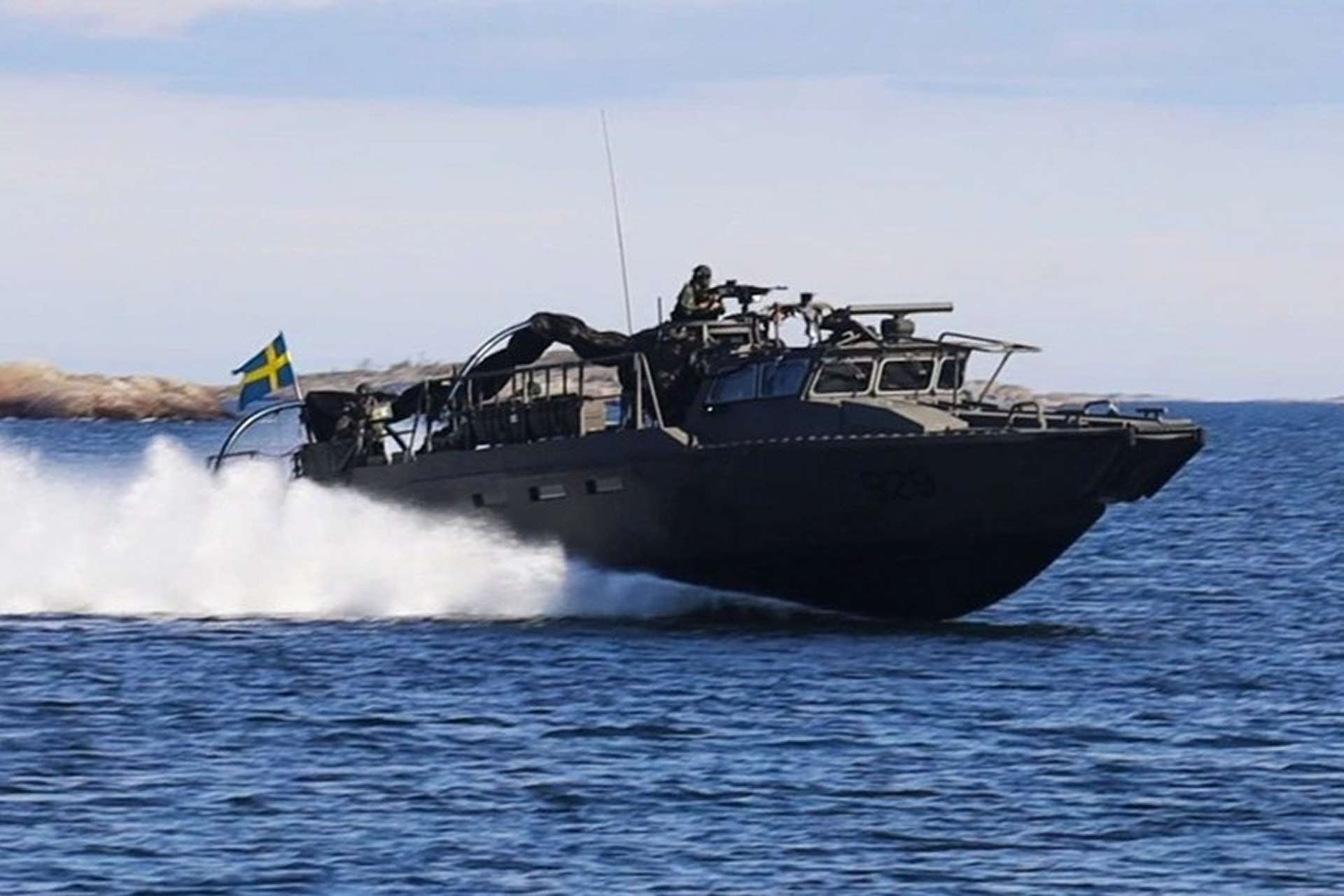 The CB90 is a high-speed, shallow-draft assault craft designed for rapid troop deployment, coastal patrol, and riverine warfare, capable of exceeding 40 knots while carrying up to 21 armed personnel (Picture Source: DVIDS/U.S. Army)