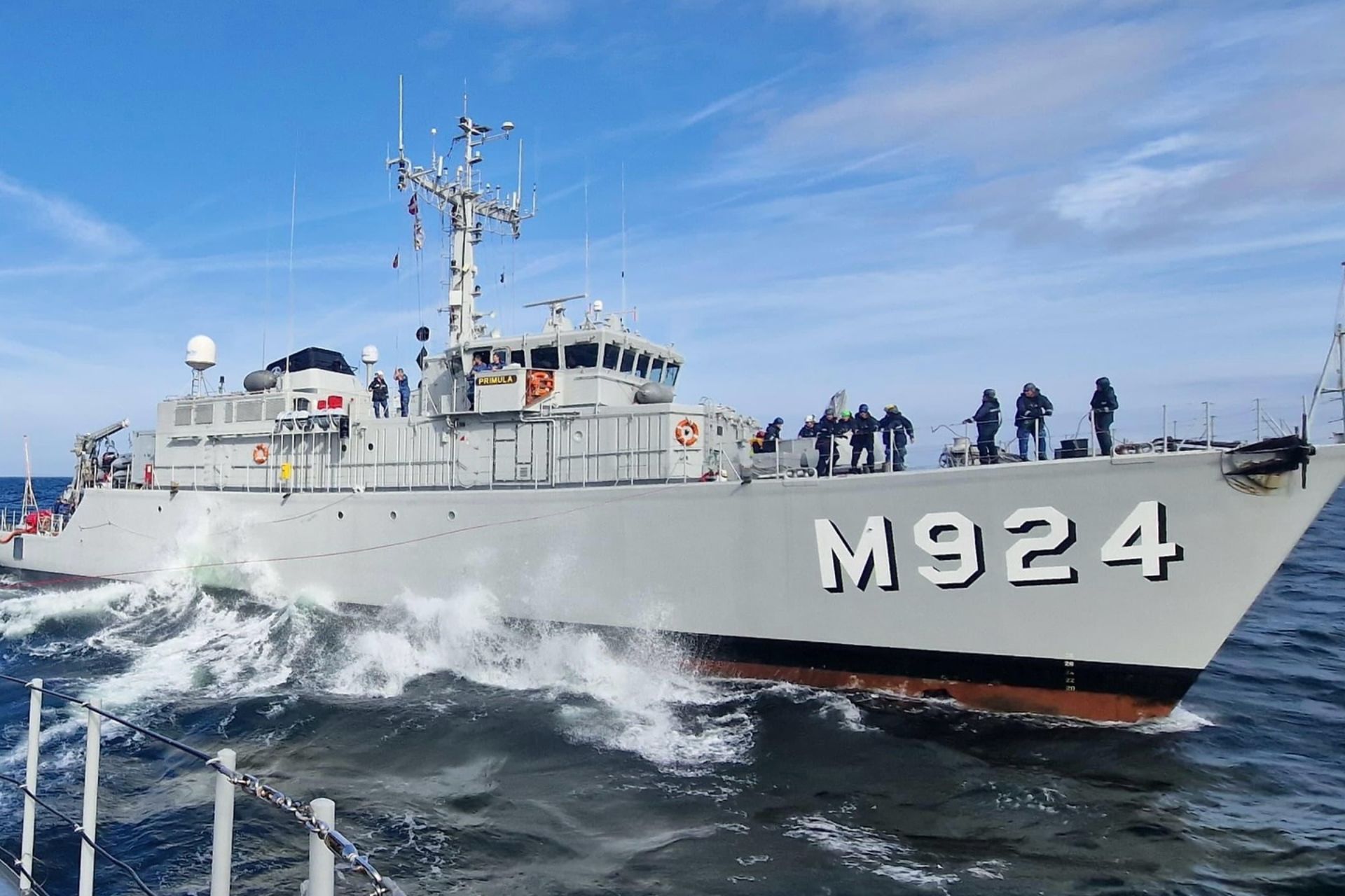 BNS Primula, a Belgian Tripartite-class minehunter, prepares for potential redeployment toward the Strait of Hormuz amid renewed mine warfare concerns and escalating US-Iran maritime tensions. (Picture source: Belgian Navy)
