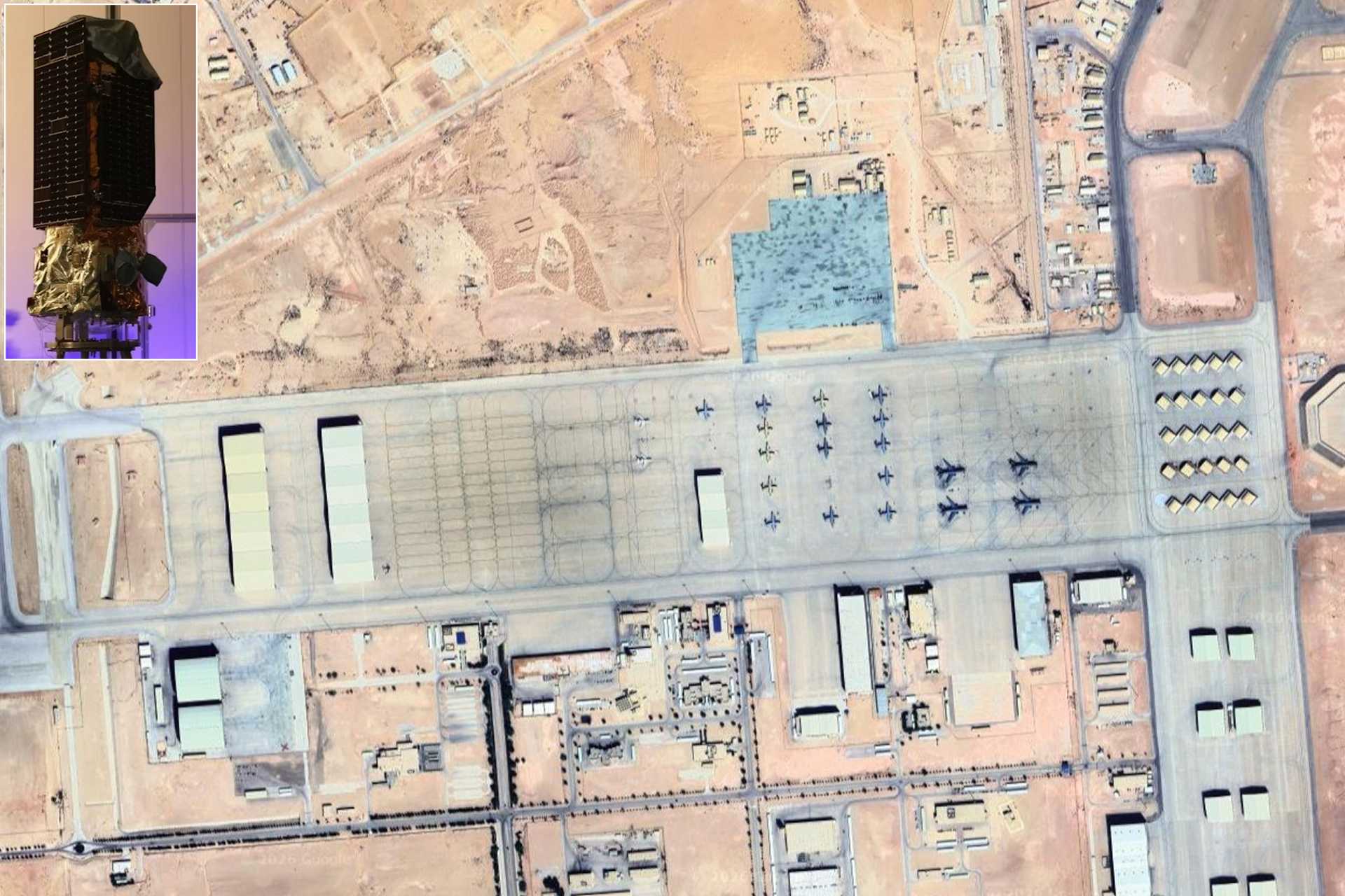 The TEE-01B operates in a sun-synchronous orbit at approximately 545 km altitude with an inclination of about 97.5°, completing 14 to 15 orbits per day with a period close to 95 minutes. (Picture source: Google Maps and Earth Eye Co.)