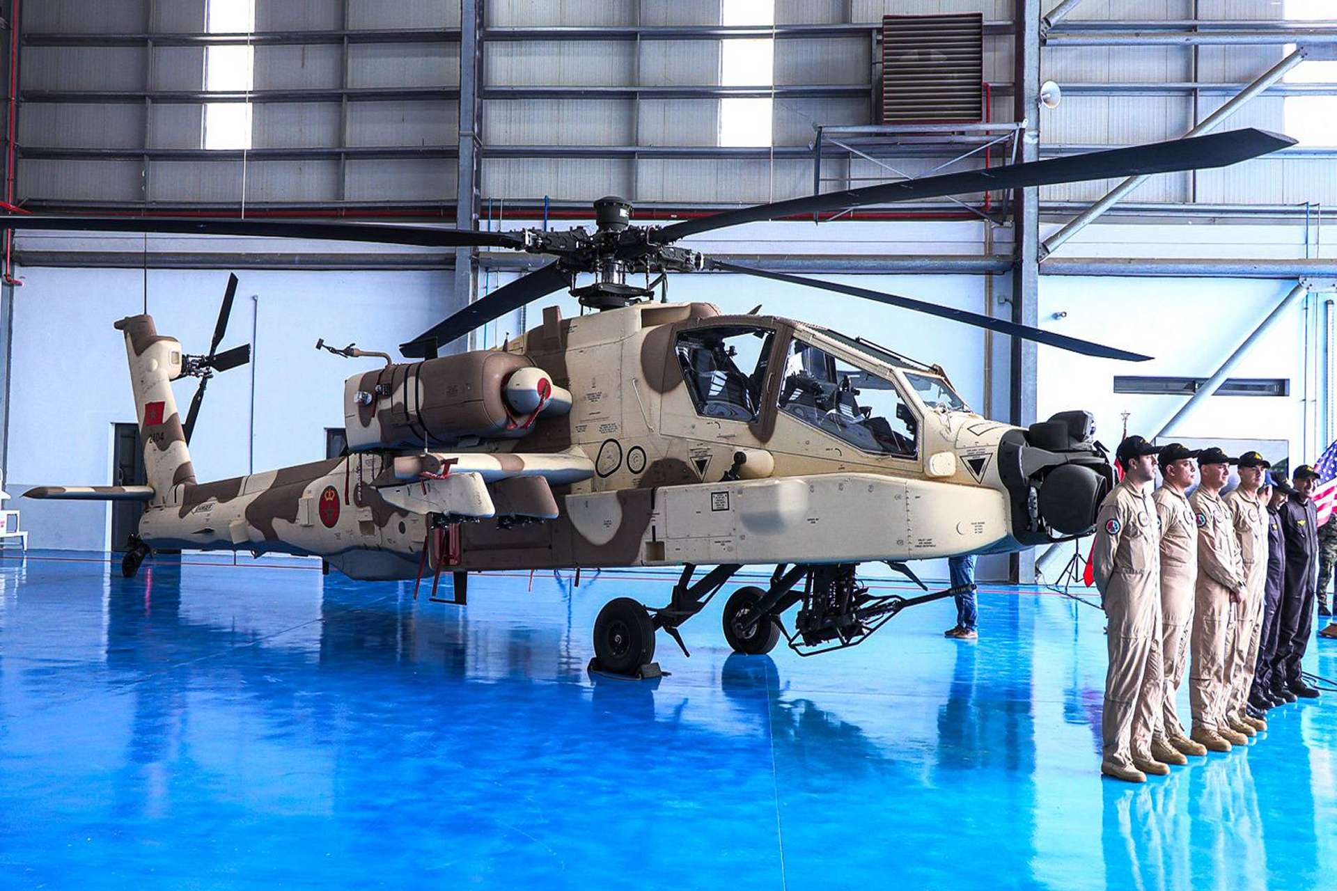 Morocco’s second batch of AH-64E Apache helicopters strengthens the Royal Moroccan Air Force’s precision strike, reconnaissance, and close air support capabilities, marking a major step in Rabat’s shift toward a modern, networked attack aviation force (Picture source: Moroccan MoD).