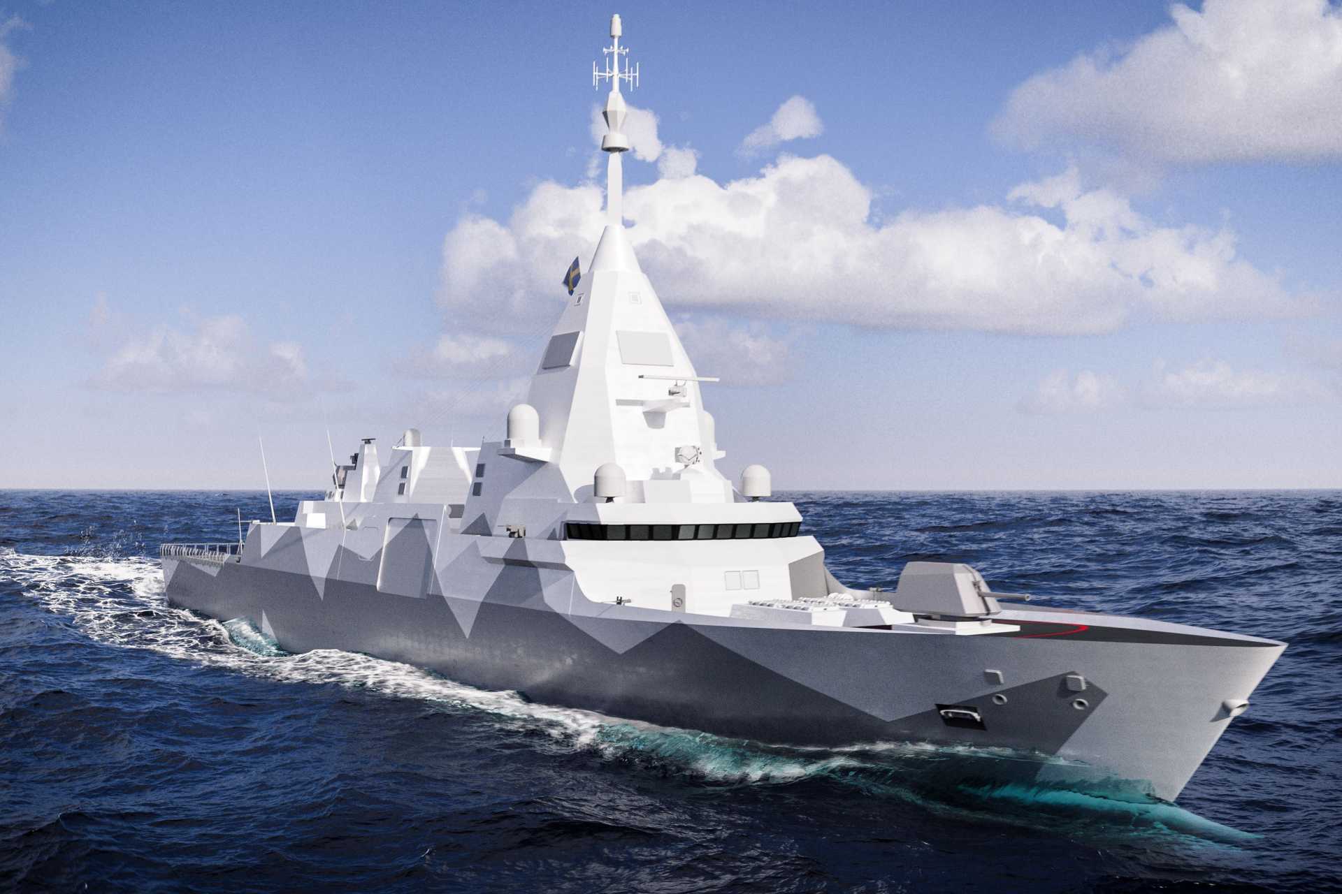 The Alfa 4000 is a 120-meter, 4,300-ton multi-domain frigate with a 16-cell vertical launch system for air defense, long-range anti-ship missiles, and integrated hull and towed sonars for anti-submarine warfare alongside a hangar for medium helicopters like the NH-90 or SH-60. (Picture source: Navantia)