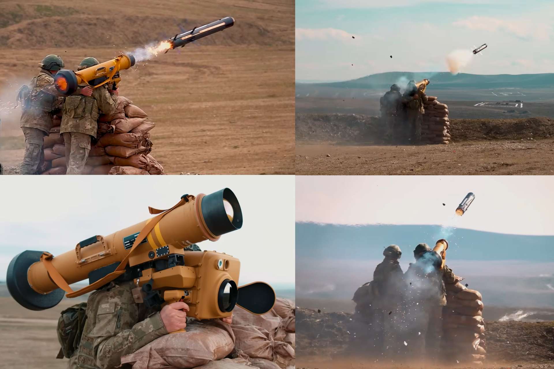 On April 15, 2026, Roketsan demonstrated its KARAOK short-range anti-tank missile by achieving four direct hits across combat-relevant distances from 76 to 2,050 meters, highlighting its close-range lethality and top-attack precision for modern infantry warfare (Picture Source: Roketsan)