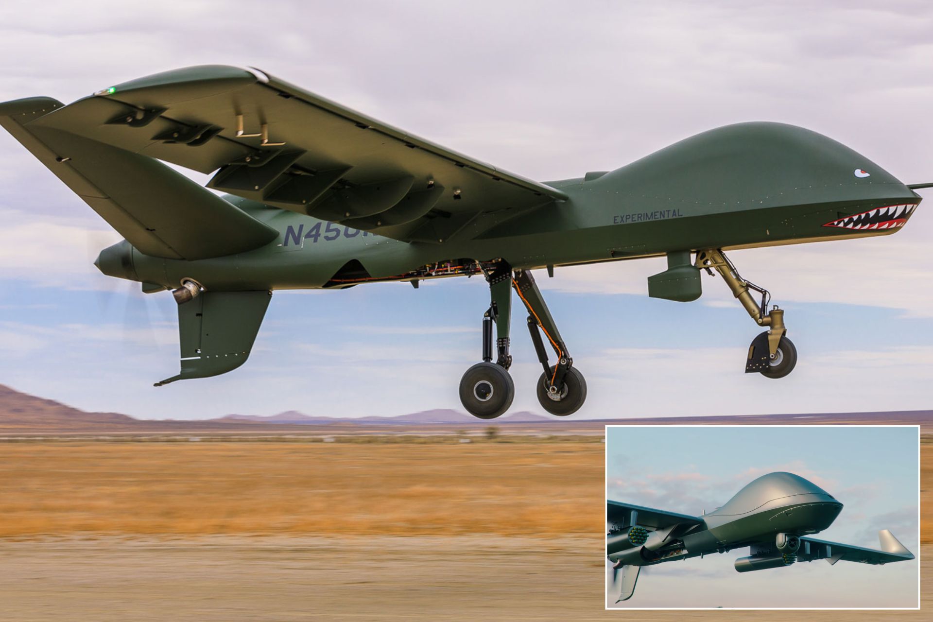 General Atomics Mojave STOL unmanned aircraft during flight testing (Picture source: GA-ASI)