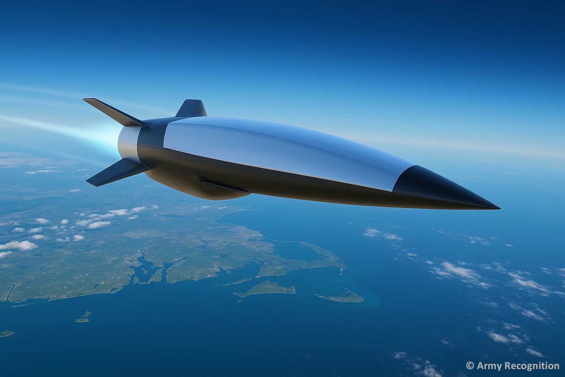 The Hypersonic Attack Cruise Missile (HACM) will offer faster strike speed, longer reach, and the ability to maneuver in flight, making it harder to detect and intercept while allowing the F-15E to hit targets quickly in defended areas. (Picture source: Army Recognition based on visuals from Raytheon Missiles & Defense)