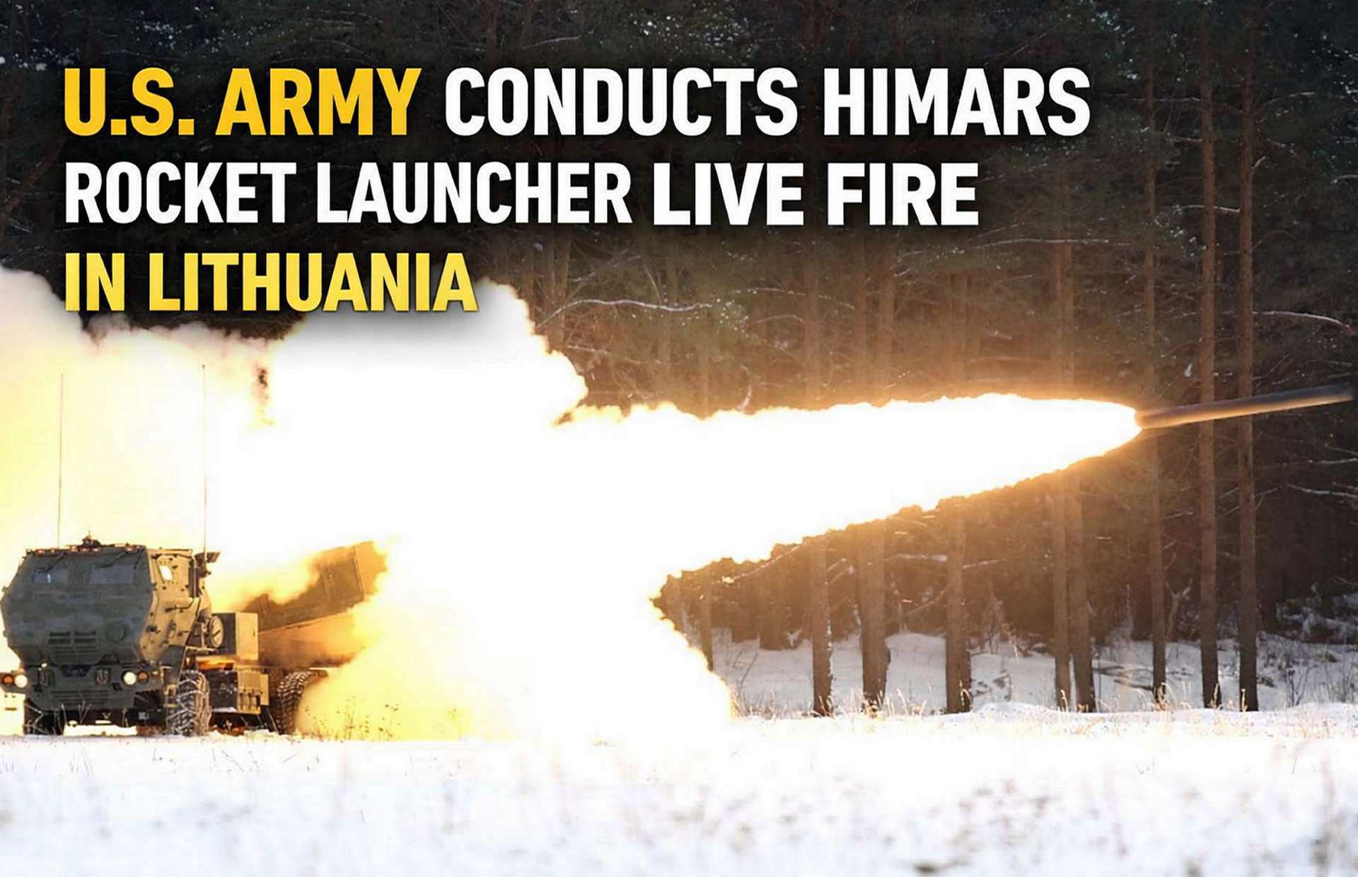 U.S. Army M142 HIMARS launchers fire rockets into the Baltic Sea near Klaipeda during a joint live-fire exercise with Lithuanian forces on 3 February 2026, demonstrating allied long-range precision fires and accelerating Lithuania’s preparations to field its own HIMARS capability as part of NATO’s eastern flank deterrence (Picture source: Army Recognition Group).