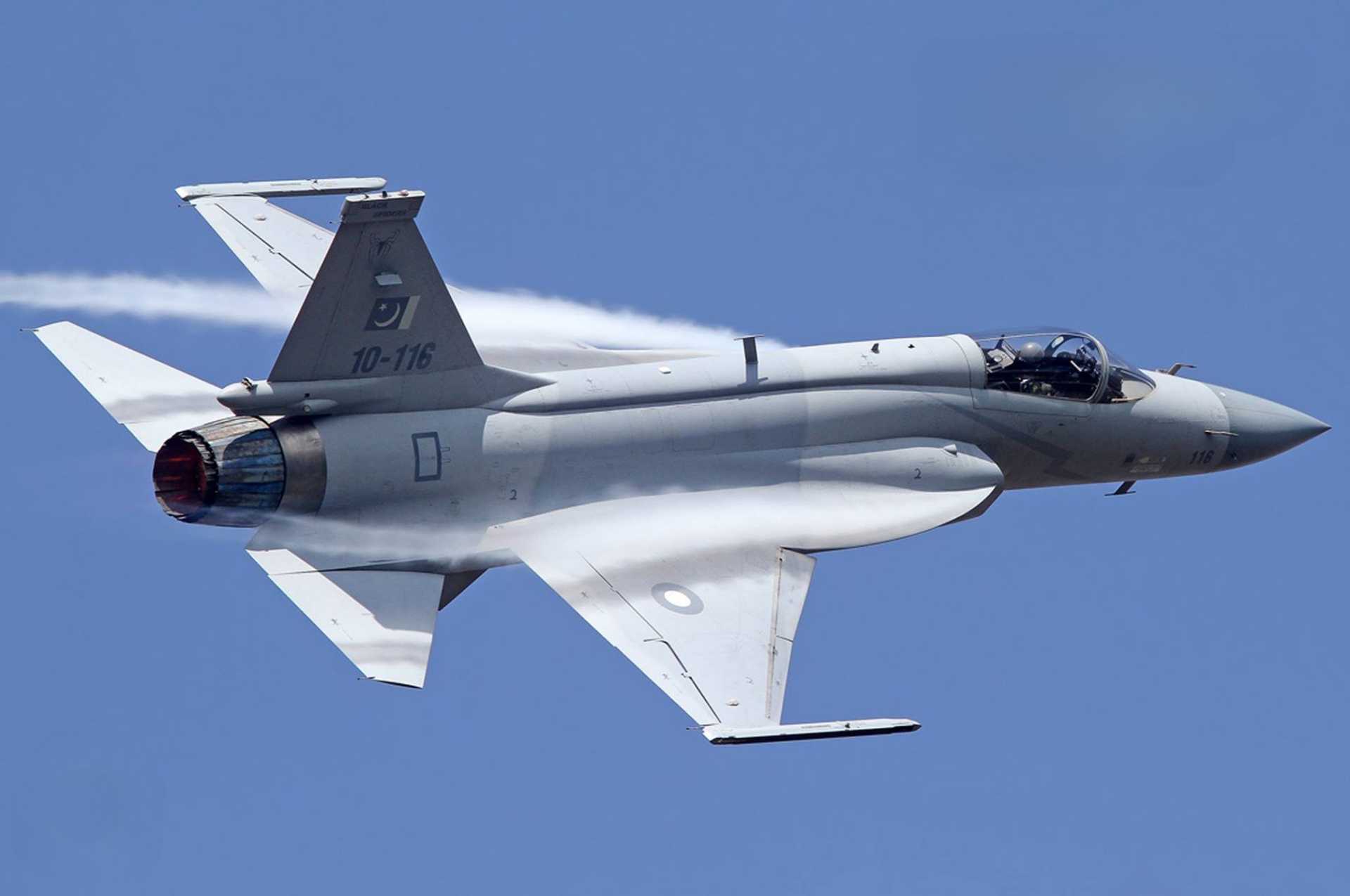 The JF-17 Thunder is a fourth-generation, lightweight, single-engine multirole fighter jet co-developed by the Chinese Chengdu Aircraft Corporation (CAC) and the Pakistan Aeronautical Complex (PAC). (Picture source: PAC)