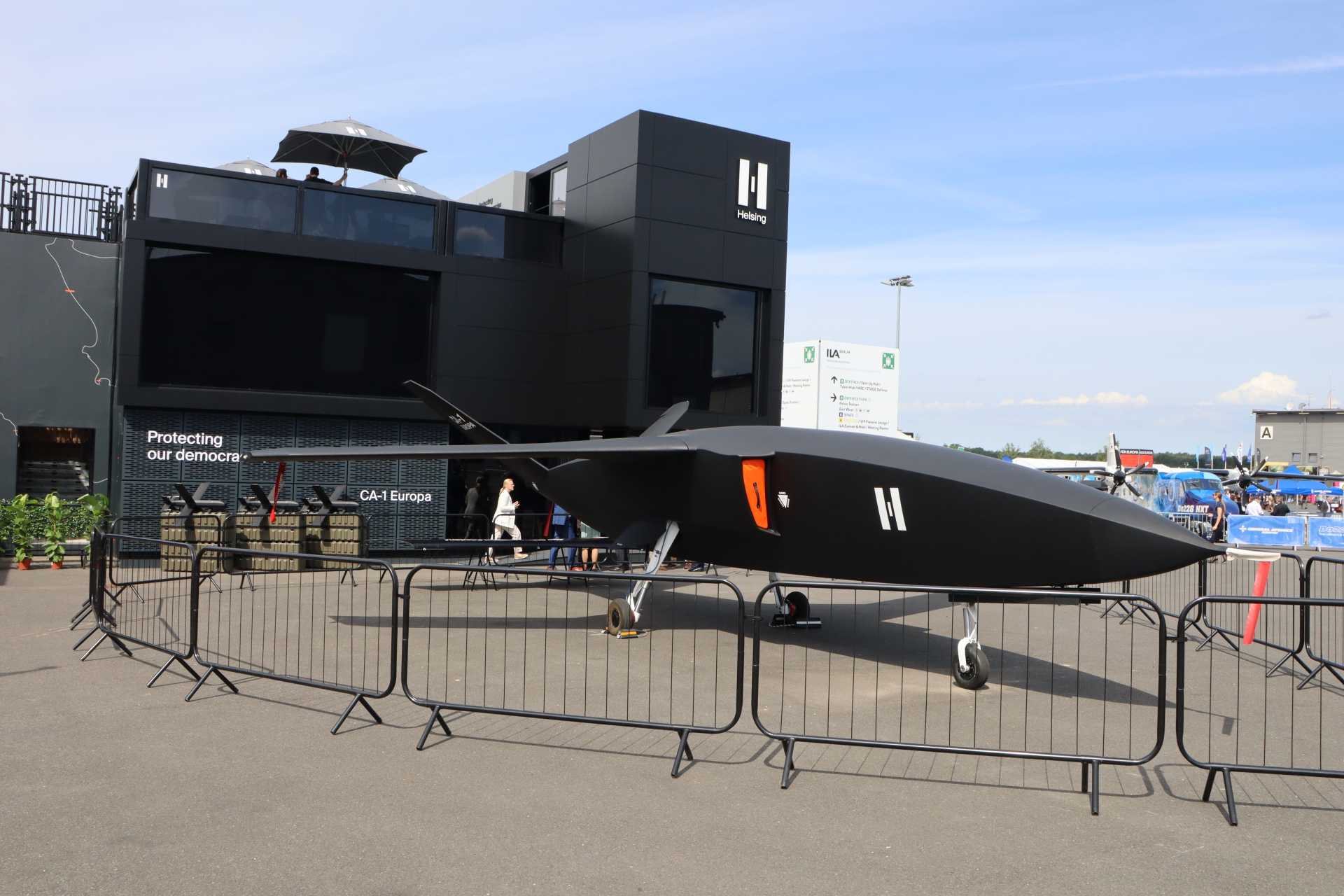 Unveiled in September 2025 at Grob Aircraft's Tussenhausen facility, Helsing's CA-1 Europa is making its first appearance at an ILA show. (Picture source: Army Recognition)