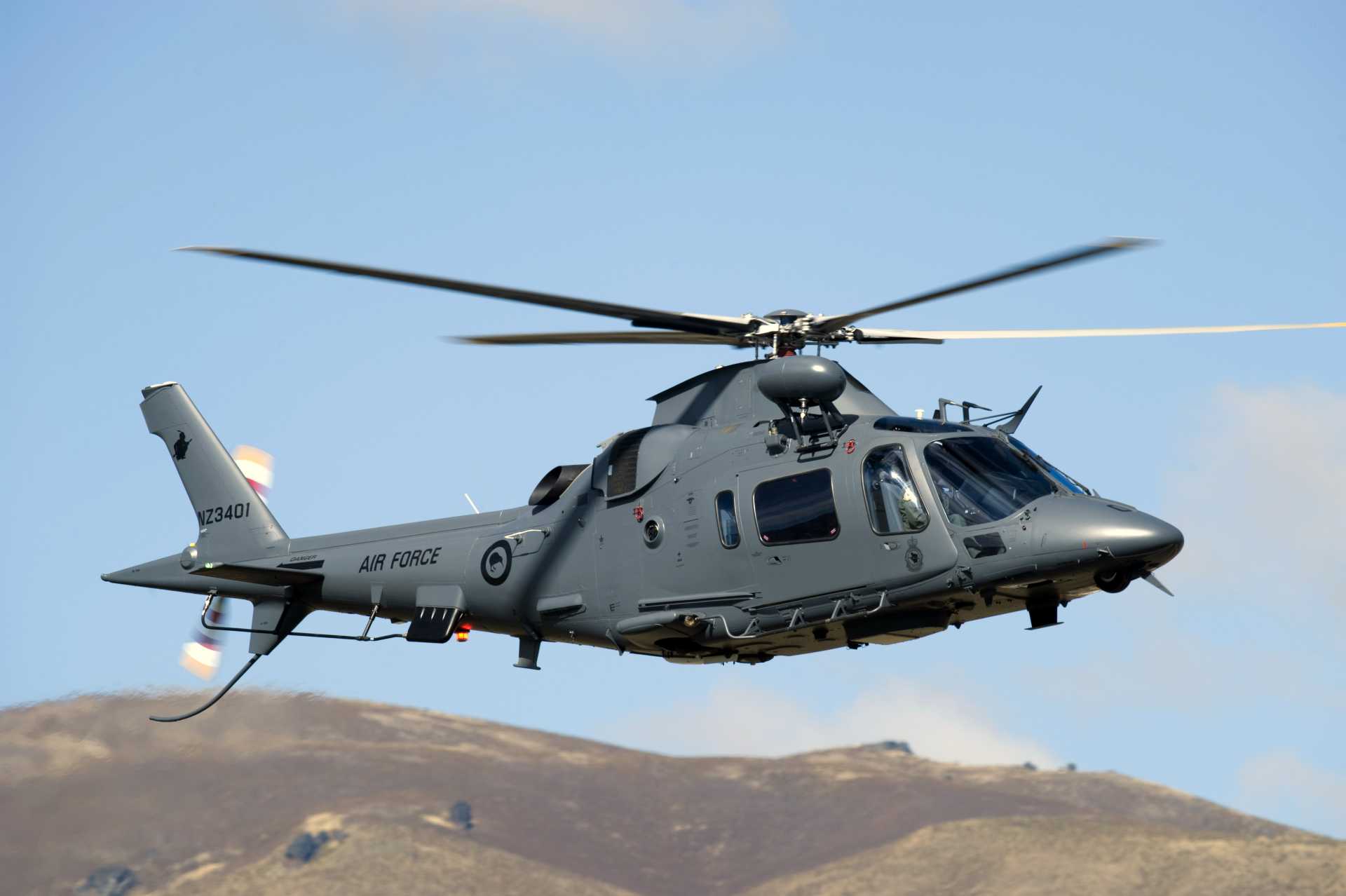The AW109M is the military variant of the Italian Leonardo AW109 helicopter, mainly used by military forces across the globe as a search and rescue helicopter. (Picture source: New Zealand MoD)