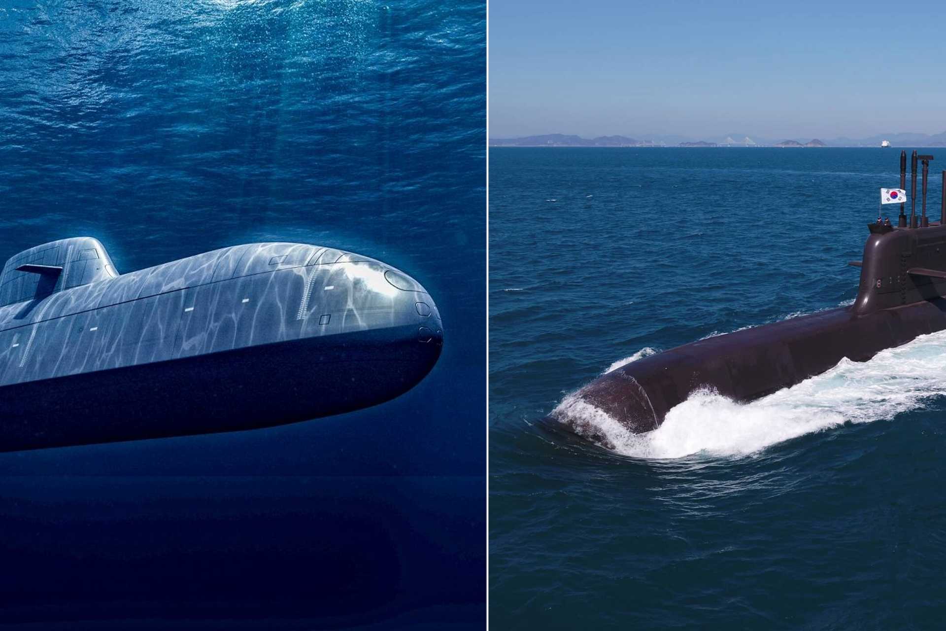 Canadian authorities are considering the option of dividing the procurement between Germany’s ThyssenKrupp Marine Systems and South Korea’s Hanwha Ocean, acquiring six submarines from each supplier. (Picture source: TKMS and Hanwha Ocean)