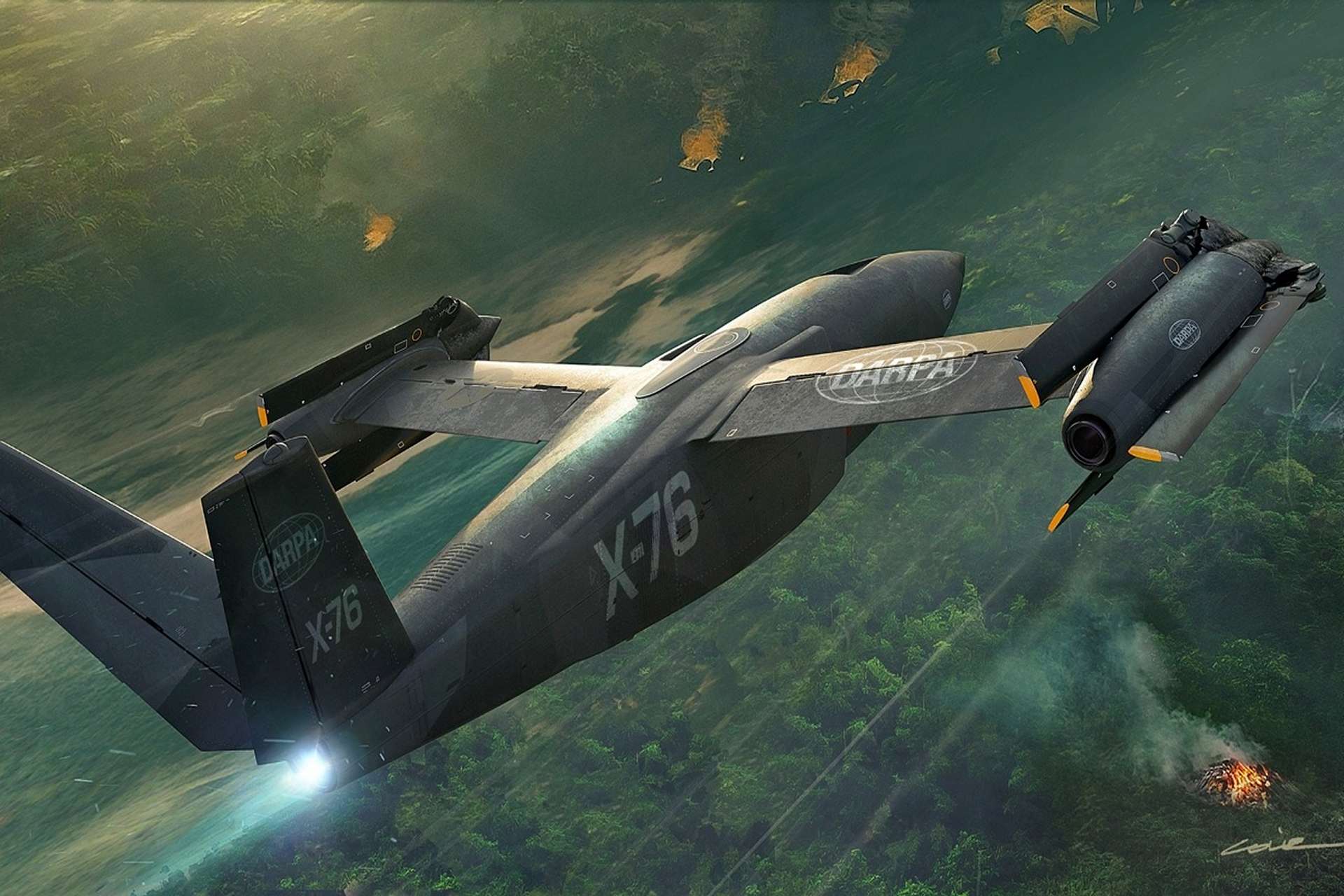 DARPA&rsquo;s X-76 aims to combine helicopter-like vertical takeoff with jet-speed cruise, giving U.S. forces a future aircraft designed for fast operations from austere or runway-denied environments (Picture source: U.S. DoW).
