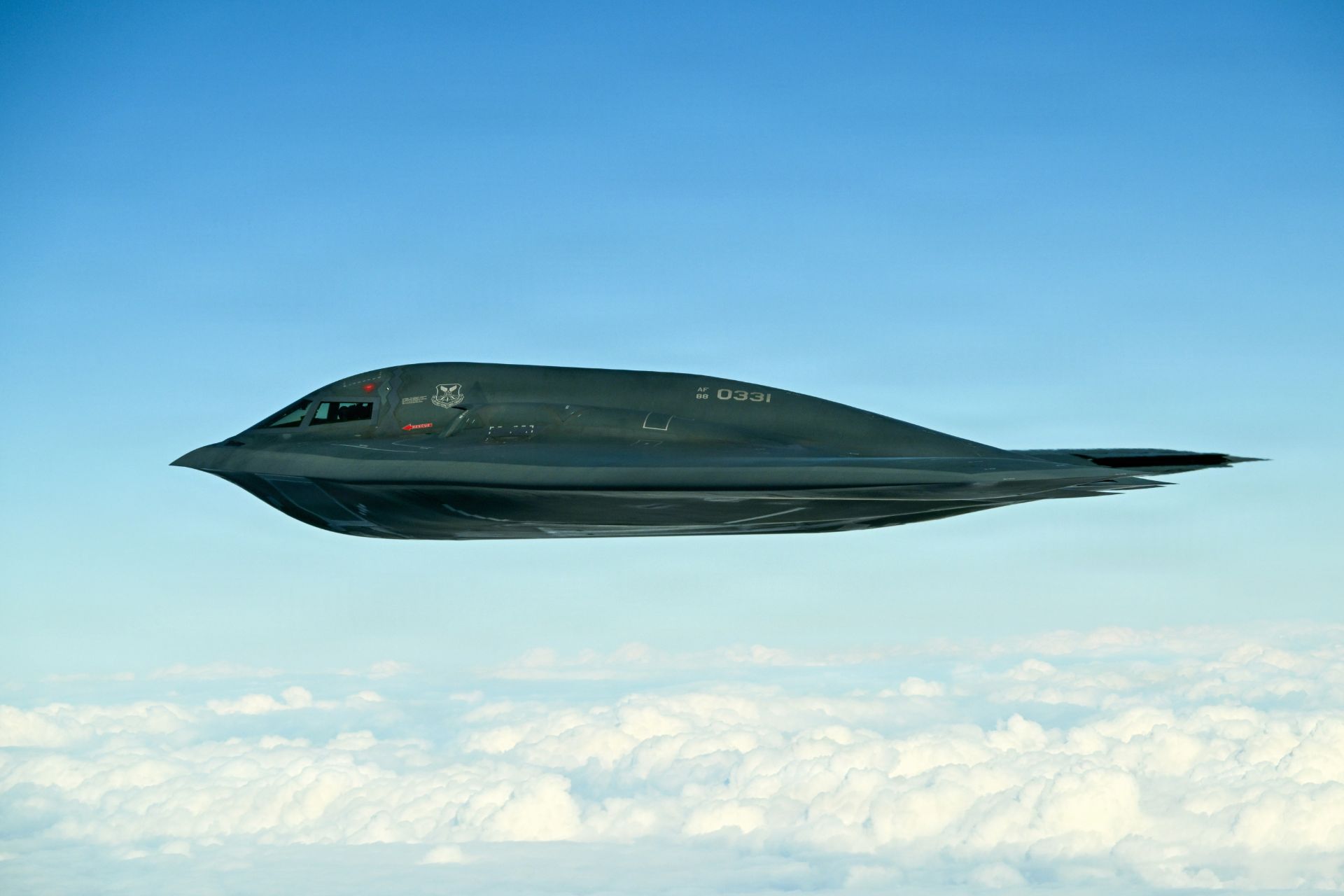 The Northrop Grumman B-2 Spirit is a low-observable strategic bomber designed to penetrate heavily defended airspace.(Picture source: US DoD)