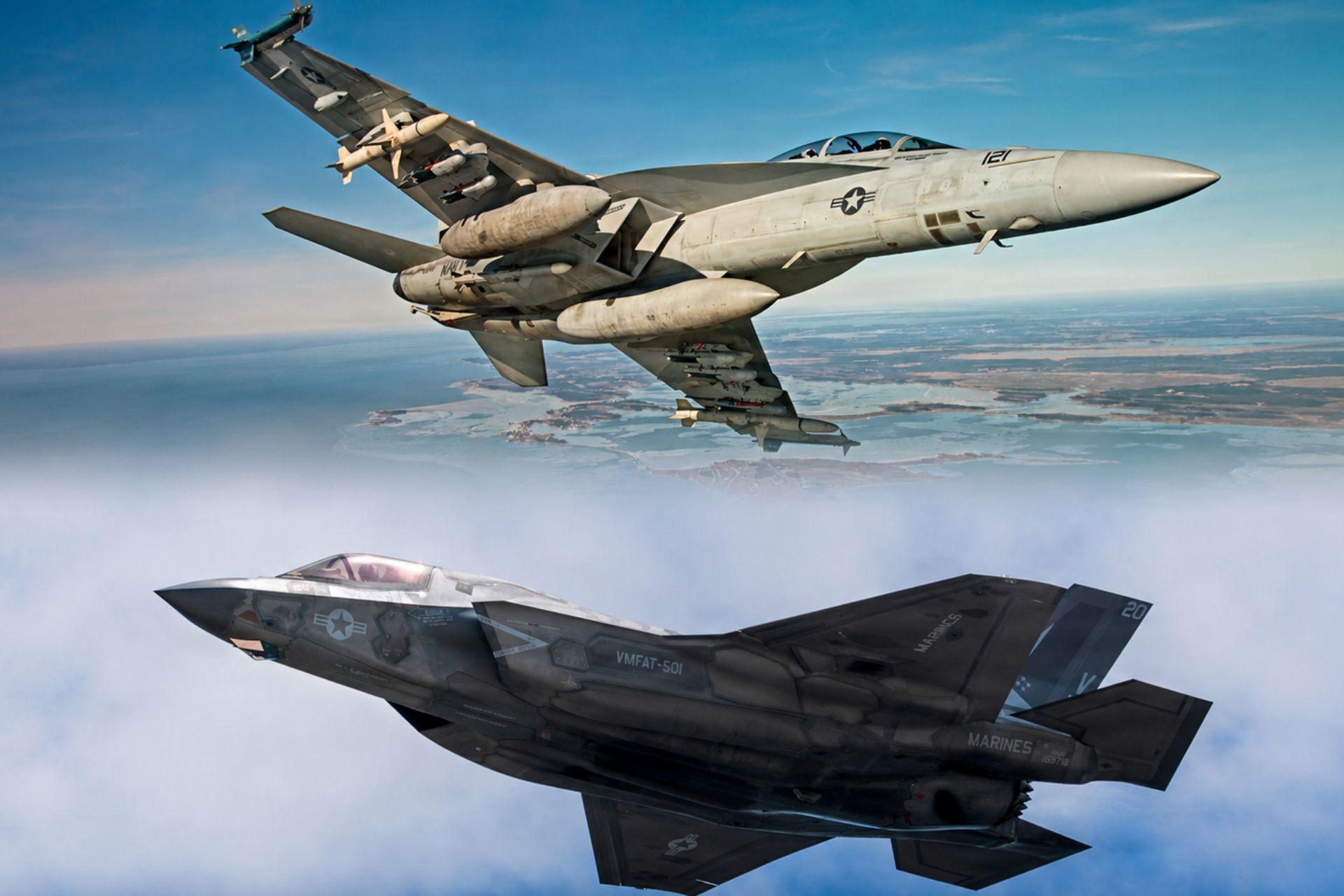 U.S. Marine Corps F/A-18 Hornet fighters prepare for retirement as the service transitions to a 420-aircraft F-35 fleet focused on Indo-Pacific operations. (Picture source: US DoD)