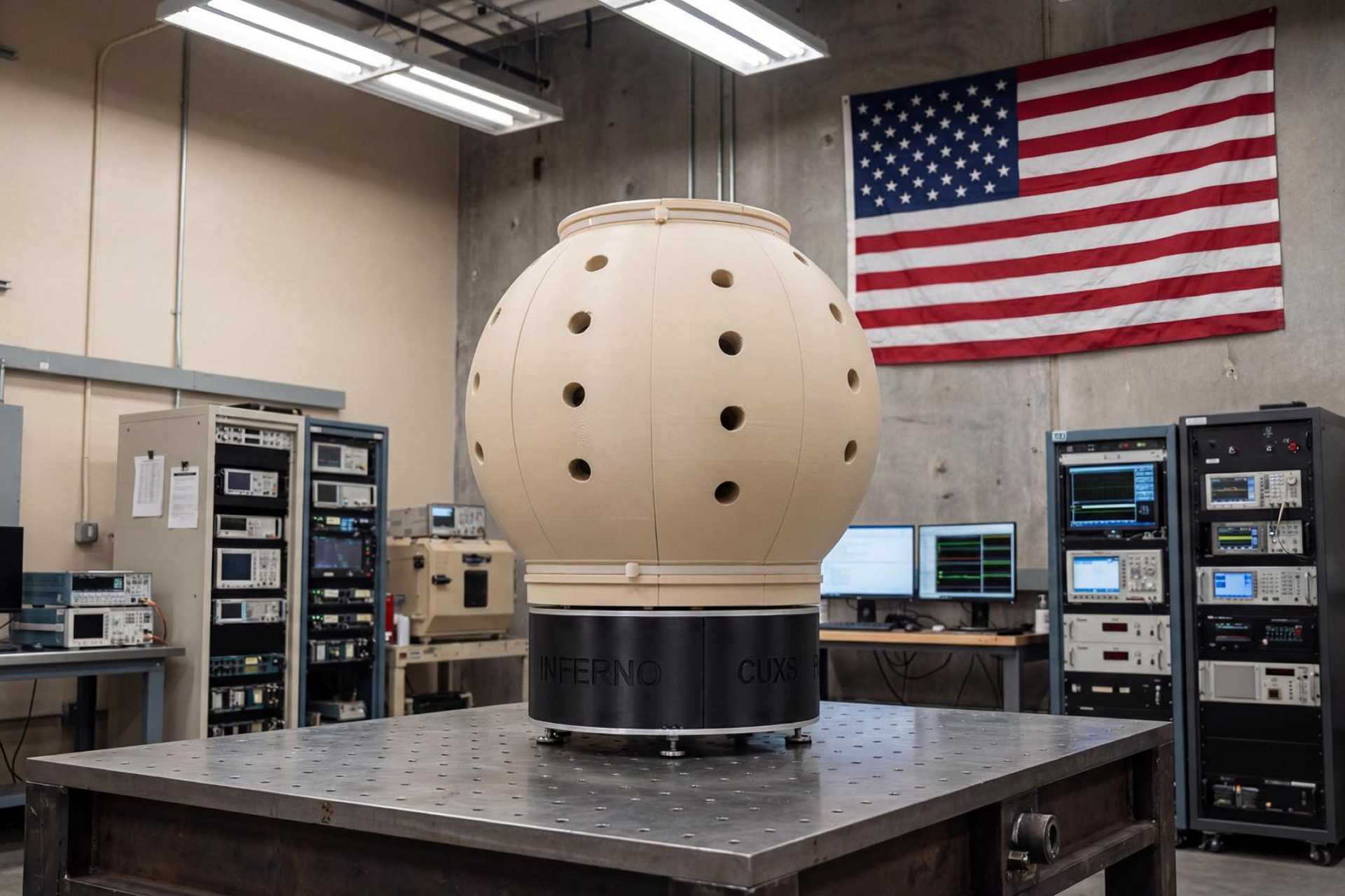 Instead of calculating how quickly a turret can move toward a target, the fire control logic of the Inferno RTC determines which barrel is already geometrically closest to the predicted drone trajectory at the required firing moment. (Picture source: Picket Defense Systems)