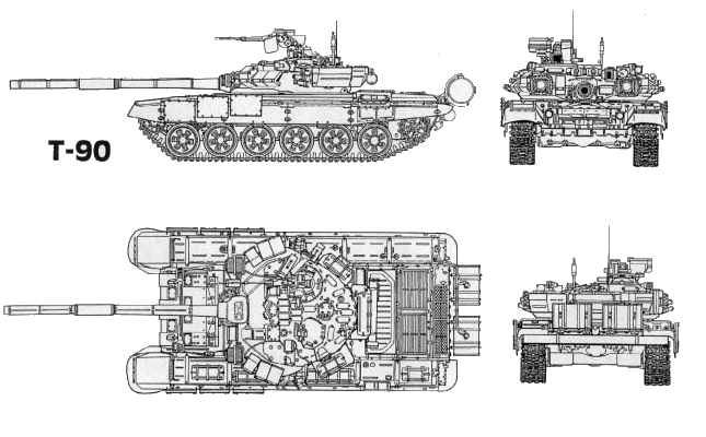 T-90 main battle tank technical data sheet specifications information description pictures photos images intelligence identification intelligence Russia Russian army defence industry military technology