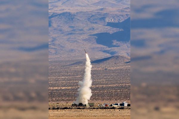 The U.S. Army’s 3rd Battalion, 12th Field Artillery Regiment, assigned to Multi-Domain Command–Europe, conducts its first live firing of a Tomahawk land-attack cruise missile using the newly fielded Typhon Mid-Range Capability missile system at Naval Air Weapons Station China Lake, California, on September 28, 2026. (Picture source: U.S. Army)
