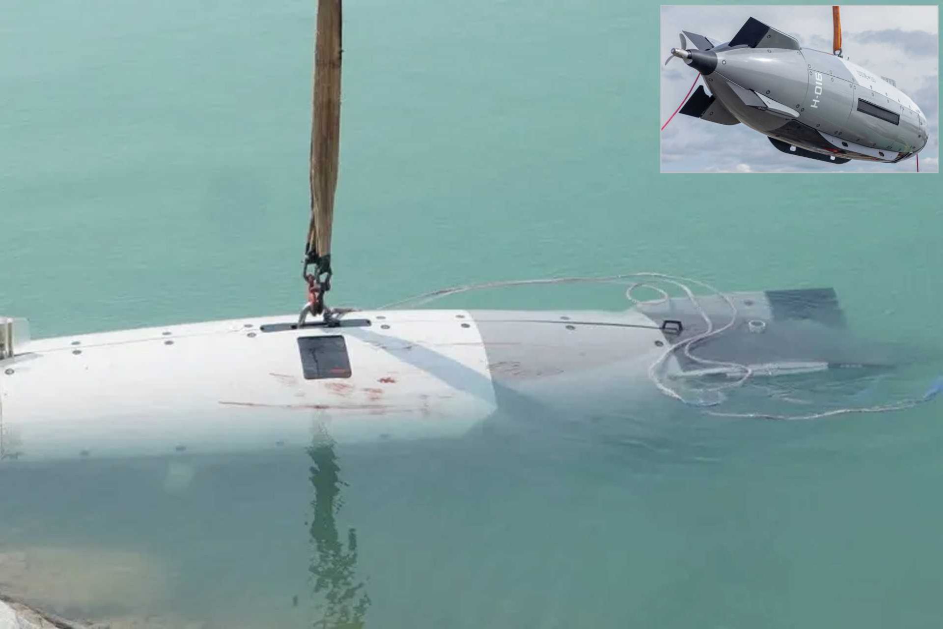 On September 8, 2026, Iran recovered a largely intact U.S. Anduril Dive-LD AUV near the Strait of Hormuz after it reportedly malfunctioned for more than 24 hours, giving Tehran access to a modern underwater drone used in the Hormuz Strait for survey and mine-related missions. (Picture source: X/BeateLandefeld and OSINTWarfare)