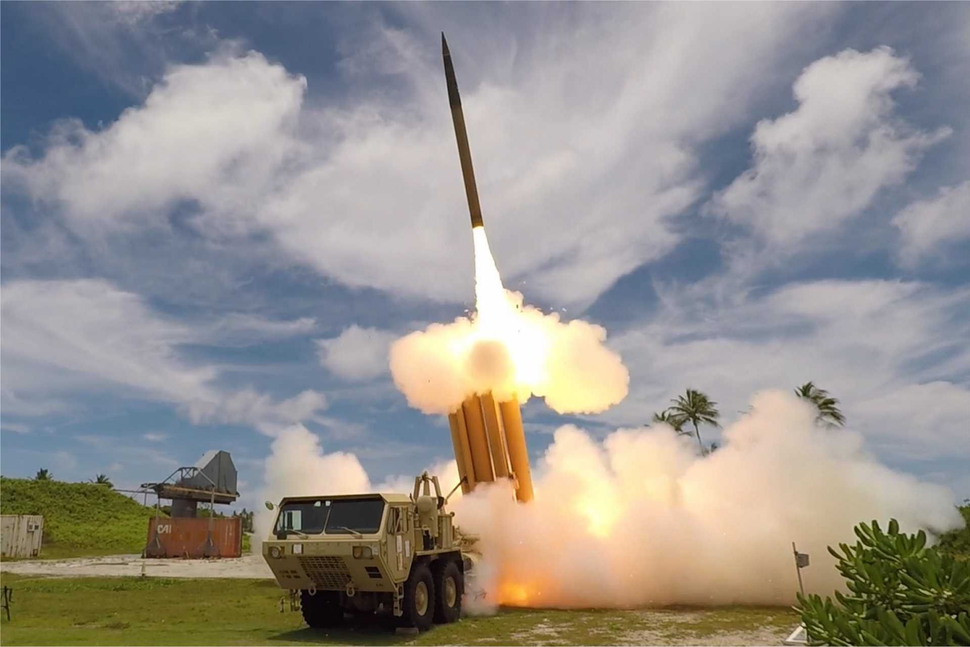 A U.S. THAAD interceptor missile is launched during a firing test. Operation Epic Fury against Iran highlighted the combat role of THAAD and Patriot systems after the U.S.-led regional defense network reportedly intercepted more than 1,500 Iranian ballistic missiles and 6,000 one-way attack drones.