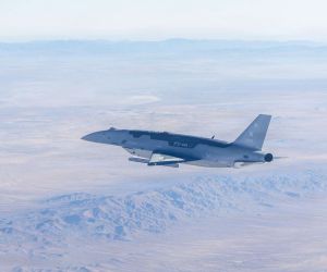 Anduril’s YFQ-44A Fury flew alongside F-35 fighters during U.S. Air Force testing, marking a key step toward operational manned-unmanned air combat (Picture Source: U.S. Air Force)