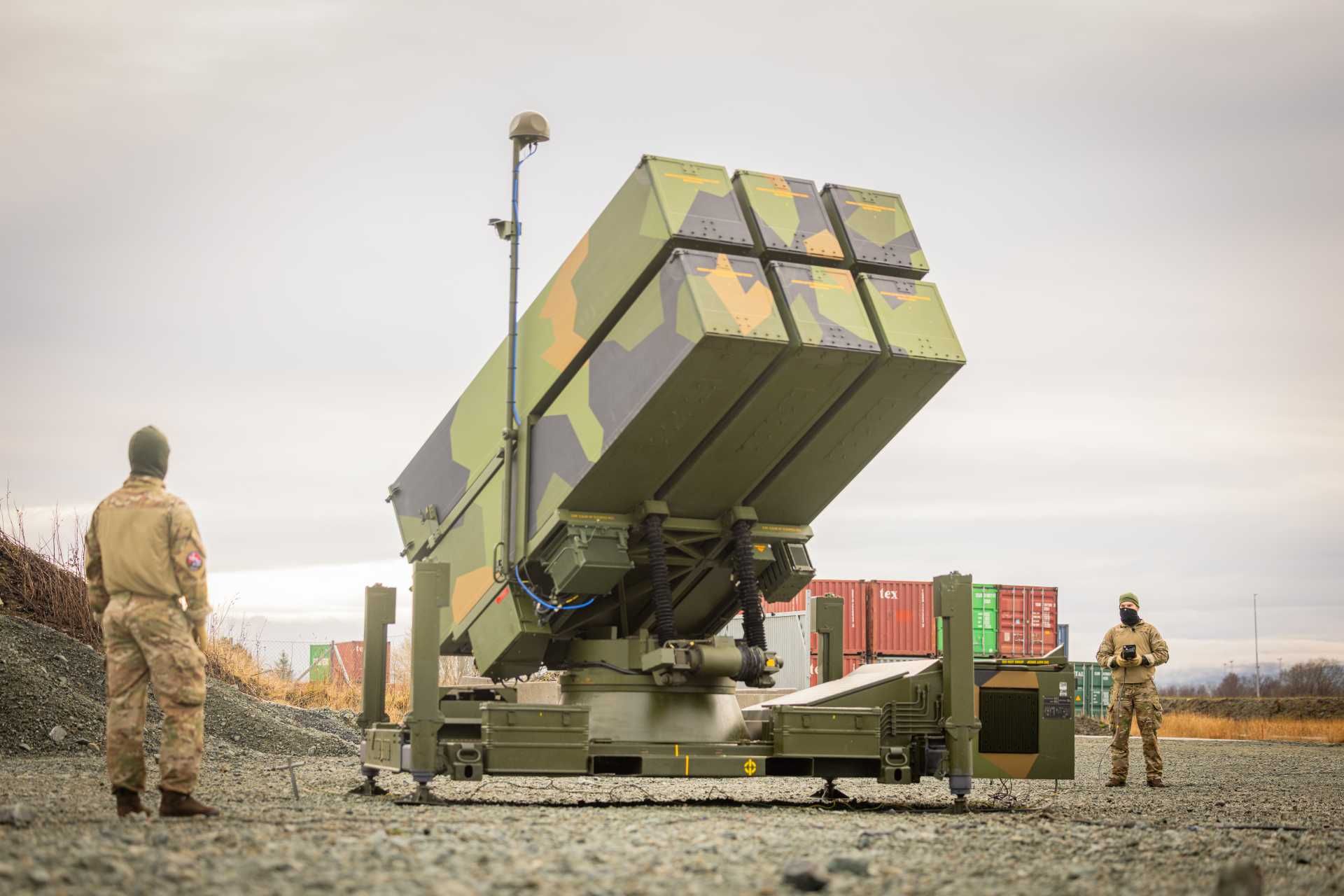 The NASAMS will occupy the medium-range portion of Belgium’s future layered air defense, primarily engaging fixed-wing aircraft, helicopters, cruise missiles, drones, and other air-breathing targets. (Picture source: Norwegian MoD)