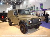 Land Rover Defender 110 light wheeled army military vehicle  picture DSEI 2007 London United Kingdom