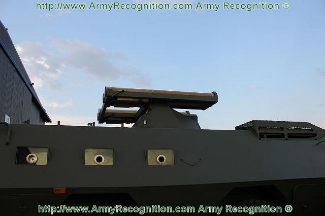 At AAD 2012, the CS/VN4 was equipped with a small turret mounted on the top middle of the crew compartment armed with four anti-tank missile launcher Ingwe of South Africa. The vehicle can be also fitted with one-man turret armed with 30mm cannon, 12.7 mm machine gun.