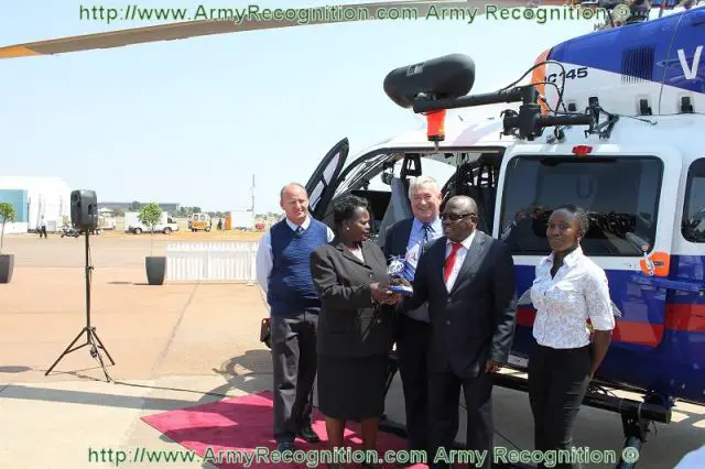 Namibia's Police Force (NAMPOL) today, September 20, 2012, took delivery of a new Eurocopter EC145 helicopter enabling it to continue expanding its airborne law enforcement reach and civil protection capabilities in what is one of Africa's largest countries.