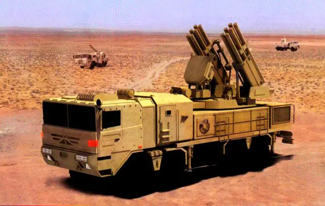 The Chinese Defense Company NORINCO unveils Sky Dragon 12, a new short-range surface-to-air defense missile system at AAD 2014, the Africa Aerospace and defense exhibition. The system has been designed to be effective against all aerial targets of up to 12 km. This new missile system can simultaneously engage 4 batches of aerial targets. 
