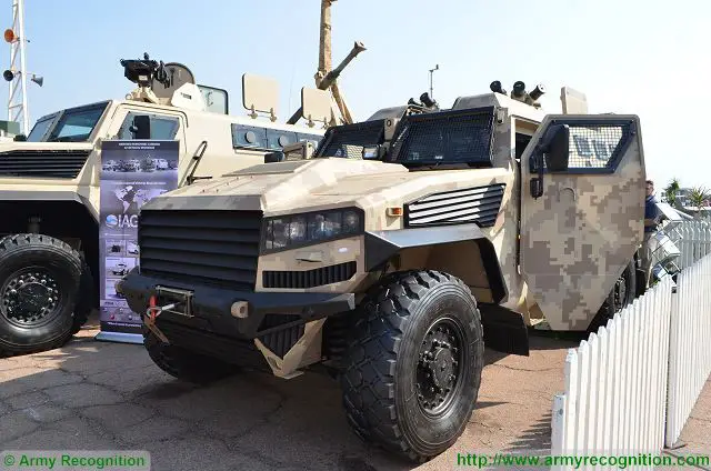 The South African Company LMT presents at AAD 2016, the Africa Aerospace and Defence exhibition its new 4x4 multi-purpose vehicle LM13 fitted the retractable weapons station Meerkat. LMT is a designer and a manufacturer of armoured vehicle based on customer request. 