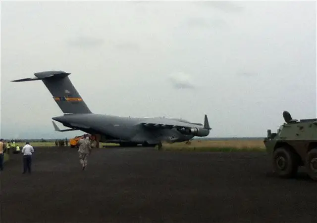 The United States Defense Department sent another Air Force C-17 Globemaster III transport jet from Burundi to the Central African Republic today in support of the African Union-led International Support Mission in that beleaguered nation, Army Col. Steve Warren, a Defense Department spokesman, told reporters here.