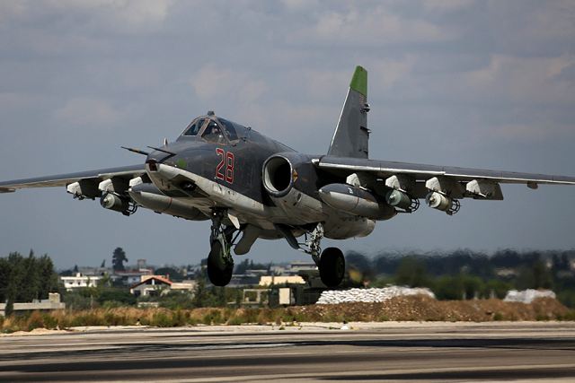 In the last 24 hours, the Russian Air Force fighter in Syria continued airstrikes against ISIS infrastructures.Su-34, Su-24M and Su-25SM performed 64 combat sorties from the Hmeymim airbase engaging 63 ISIS objects located in Hamah, Latakia, Idlib and Raqqah provinces.