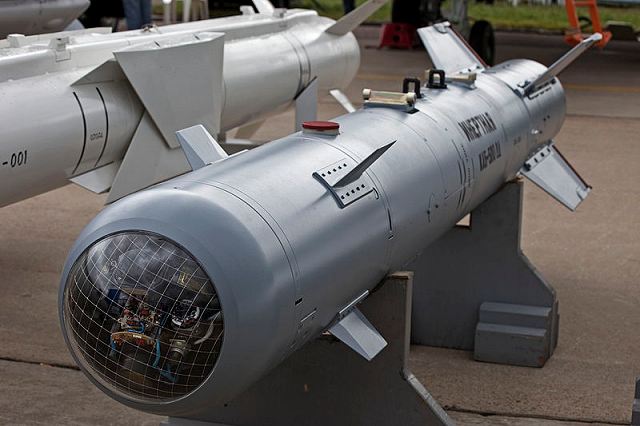 The KAB-500-OD corrected air bomb is designed to engage ground targets, such as fire emplacemnts, and manpower hidden in mountainous terrains.