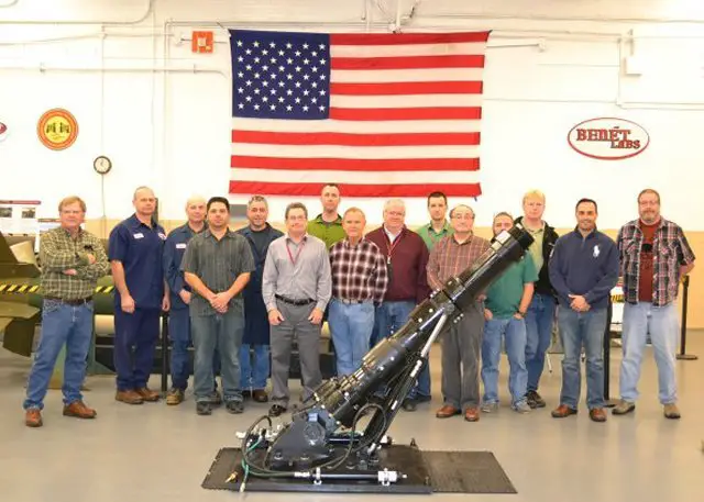 US Army s Benet laboratories unveiled an extended range 120mm mortar ballistic test cannon 640 001