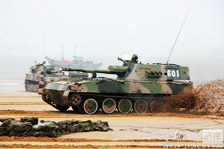 PLZ89 Type 89 122mm tracked self propelled howitzer China Chinese army defense industry Internet left side view 450 001