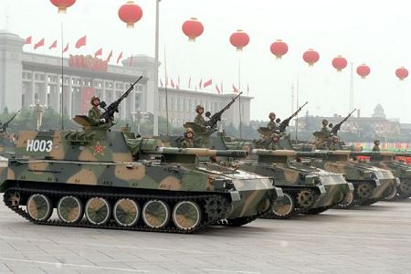 PLZ89 Type 89 122mm tracked self propelled howitzer China Chinese army defense industry Internet right side view 450 001