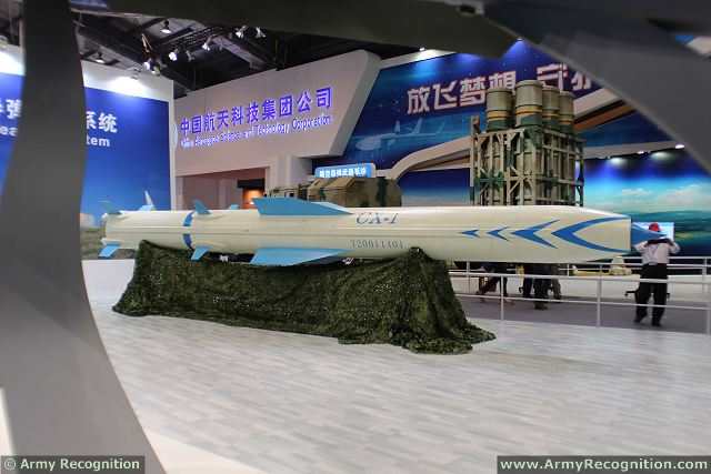 At AirShow China 2014 in Zhuhai, China Aerospace Science and Technology Corporation unveils the new CX-1 supersonic cruise missile which can be used against naval and land targets. A cruise missile is a guided missile, the major portion of whose flight path to its target is conducted at approximately constant velocity. The supersonic missile travel faster than the speed of sound, usually using ramjet engines.