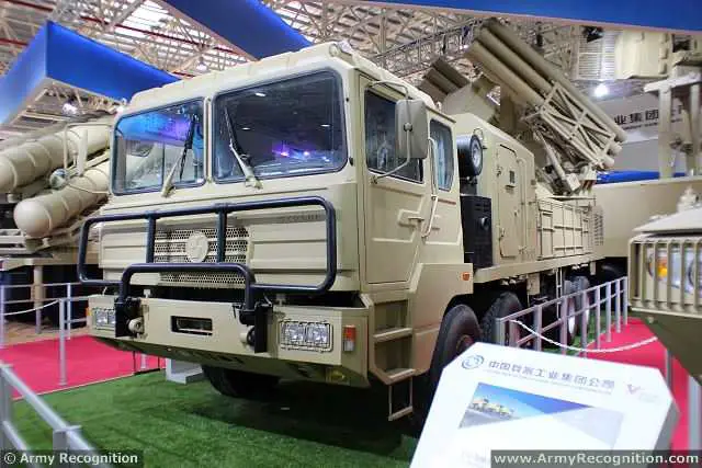 At Zhuhai China Air Show 2014, the Chinese Defense Company NORINCO presents for the first time to the public its new short-range air defense missile system Sky Dragon 12. The system can intercept simultaneously multi-air threats, such as aircraft, helicopters, cruise missiles and UAV within a range of 12 km at a maximum altitude of 5 km.