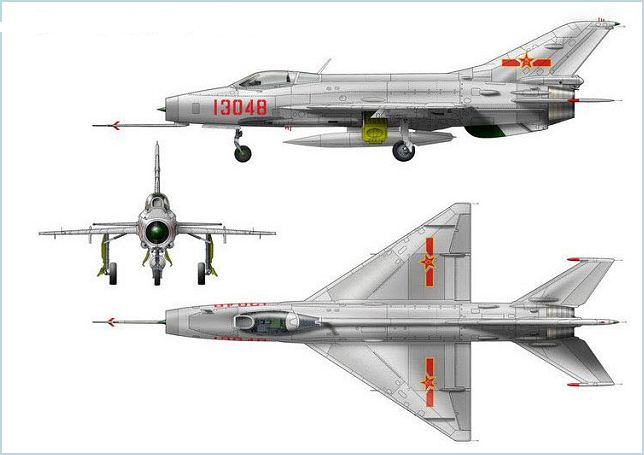 J-7 F-7 Chengdu fighter ground attack aircraft technical data sheet specifications intelligence description information identification pictures photos images video Harbin China Chinese PLA Air Force defence aviation aerospace industry technology 