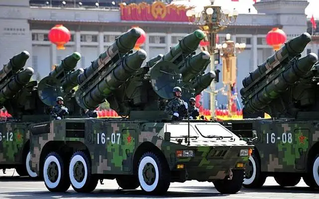 The HQ-7B is a short-range air defense missile with an operating altitude of 6,000 meters and operating range of 15,000 meters. It is designed to intercept fixed-wing aircrafts, attack helicopters, drones and precision-guided munitions such as surface-to-air missiles and cruise missiles.