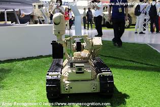 Sharp Claw 1 UGV Unmanned Ground Vehicle on tracked chassis NORINCO China rear view 001