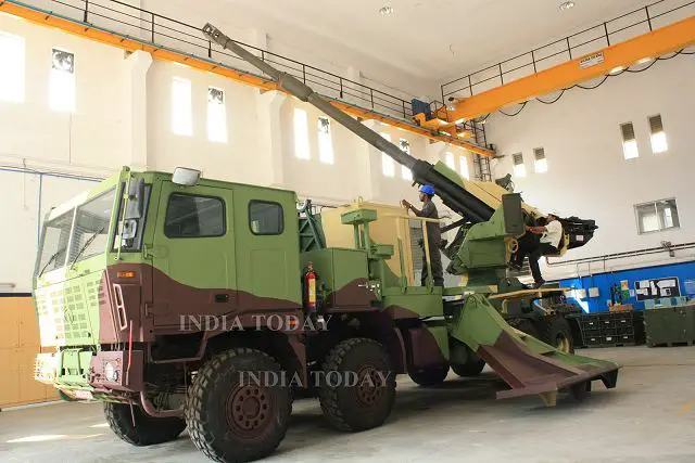 The Tata group of India is to unveil India's first indigenously developed 155 mm howitzer in New Delhi on Monday, December 3, 2012. The truck-mounted howitzer was displayed at an army seminar at the Maneckshaw centre Tuesday, December 4, 2012. The rollout comes even as the Indian Army and the Ministry of Defence have struggled to import howitzers over the past 25 years. 