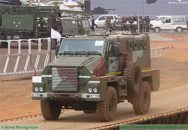 MPV 4x4 wheeled Mine Protected Vehicle Tata Motors India Indian army military equipment defense industry 640 001