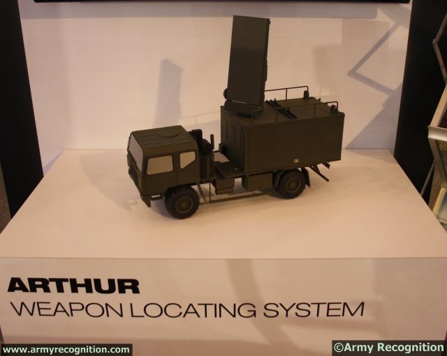 At IndoDefence 2014, SAAB is displaying its Artillery Hunting Radar "ARTHUR" mobile passive electronically scanned array C-Band radar system. ARTHUR is a highly mobile weapon locating system, tactically deployed close to the forward line of own troops. 
