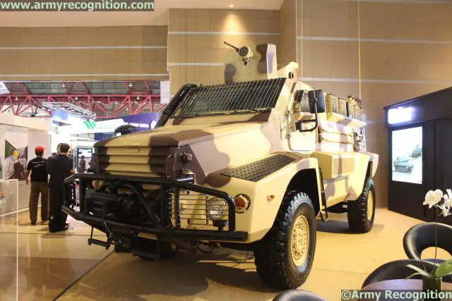 Otokar, the largest privately owned and national land platforms manufacturer of Turkey, participates in the 6th IndoDefence 2014 Exhibition, in Jakarta by presenting its wheeled armoured vehicle Kale, and a model of its newly developed tracked armoured vehicle, Medium Tank Tulpar. 