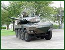 The Technical Research & Development Institute of Japan's Ministry of Defense unveils its new 8x8 Mobile Combat Vehicle (MCV). The vehicle is an eight-wheeled armored personnel carrier equipped with a three-man turret mounted in the center of the hull and armed with a 105mm gun.