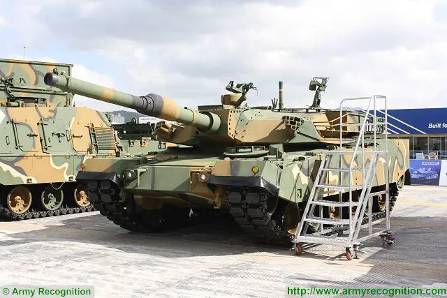 K1A1 main battle tank technical data sheet specifications information description video pictures photos images intelligence identification intelligence Rotem Hyundai South Korea Korean army defence industry military technology