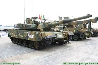 K1A1 main battle tank technical data sheet specifications information description video pictures photos images intelligence identification intelligence Rotem Hyundai South Korea Korean army defence industry military technology